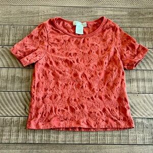 Girls size 8 Emma and Elsa floral tee